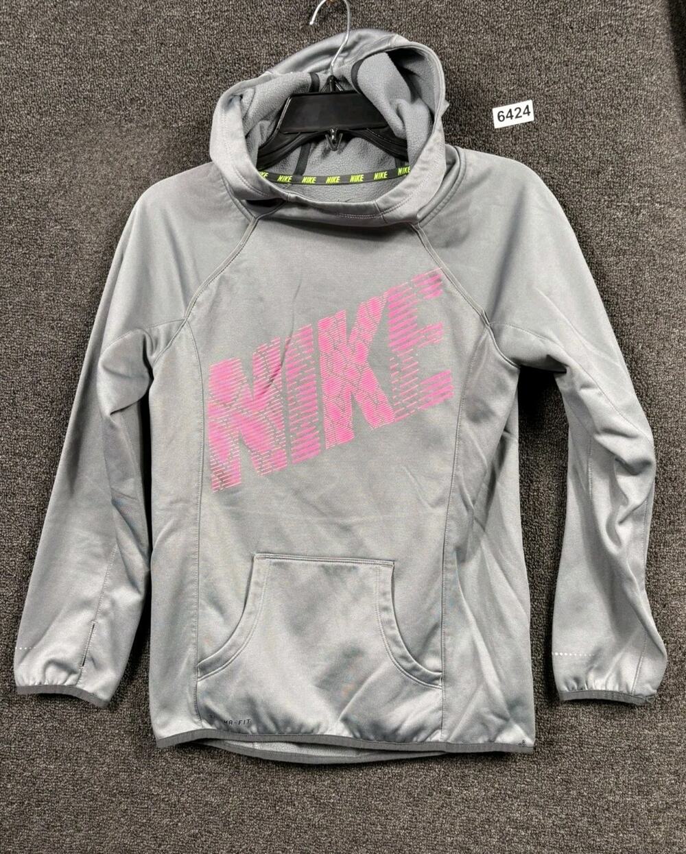 Nike Girl's Epic Flash Fleece Therma-Fit Training Pull Over Hoodie Size L Gray